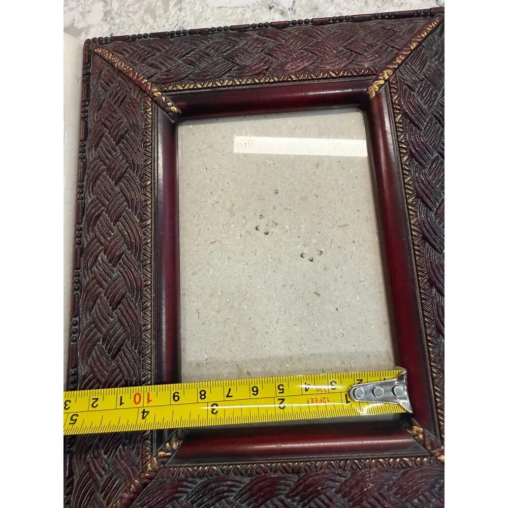 Collection of 3 Vintage Desktop Frames 4X6 Brown and White